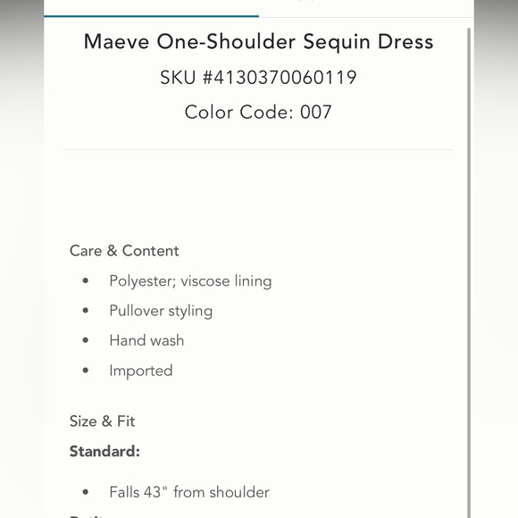 Maeve one shoulder silver sequin midi dress anthropologie sz large new nwt ✨ - Picture 10 of 14